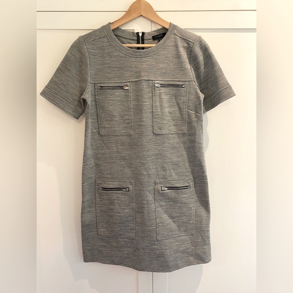 J.Crew short sleeved wool blend work dress
